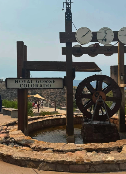 The Royal Gorge, Colorado roadside welcome sign near Cañon City